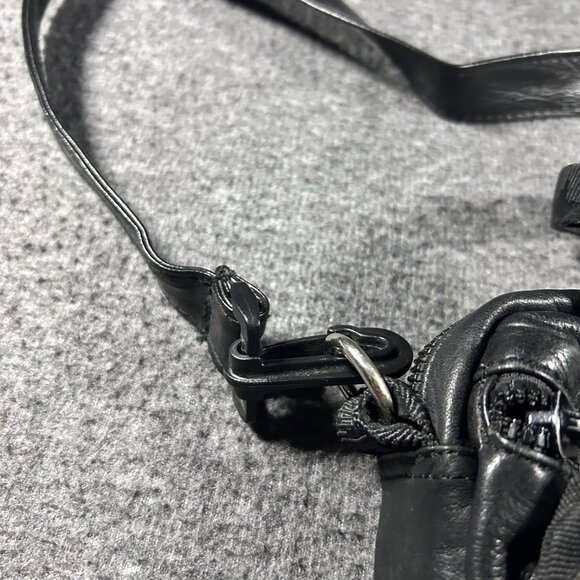 Vintage 90s Y2K TOMMY HILFIGER Leather Satchel Handbag Shoulder Bag BLACK - Picture 5 of 11